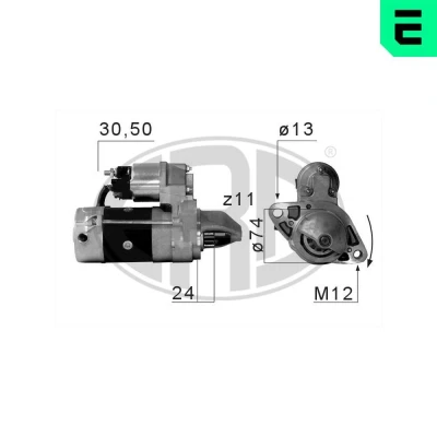 Billede af ERA 220664A Starter 12 2 11 TOYOTA: Avensis II Station Wagon, RAV4 III SUV, Corolla Verso