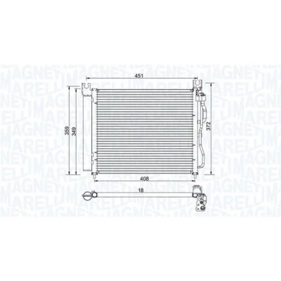 Billede af MAGNETI MARELLI 350203952000 Kondensator med tørrer 408x349x18 349 408 18 KIA: Picanto I