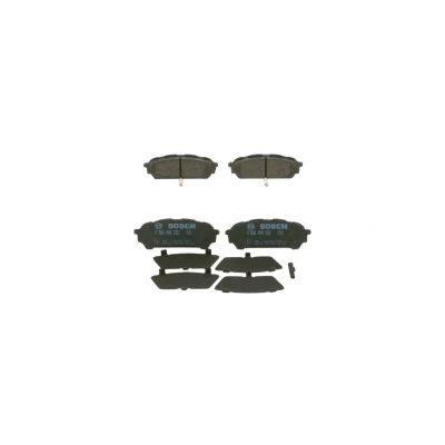 Billede af BOSCH 0 986 494 232 Bremseklodser Low Metallic med akustisk advarsel for slid anti knirke plade, monteringsvejledning SUBARU: Forester II