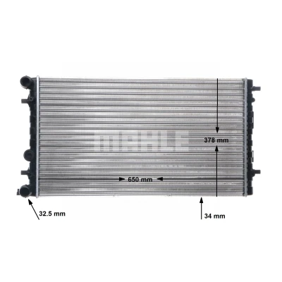 Billede af MAHLE ORIGINAL CR 477 001S Radiator til køretøjer med/uden klimaanlæg 650 378 34 med lynkobling Mekanisk fuget køleripper