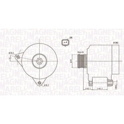 Billede af MAGNETI MARELLI 063731914010 Generator 12V 150A CITROËN: C5 III Stationcar, C4 I Grand Picasso, 3, PEUGEOT: 307 Hatchback