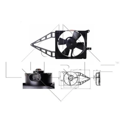 Billede af NRF 47020 Køleventilator 276 12 96 med kølerventilatorramme (karm)