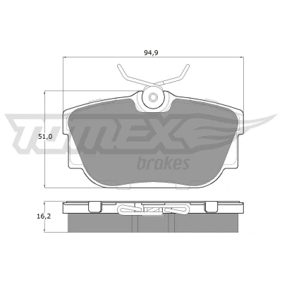 Billede af TOMEX brakes TX 13 90 Bremseklodser bagaksel VOLKSWAGEN: Transporter 4 Bus,