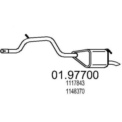 Billede af MTS 01.97700 Lydpotte 1320 FORD: MONDEO 3 Stufenheck,