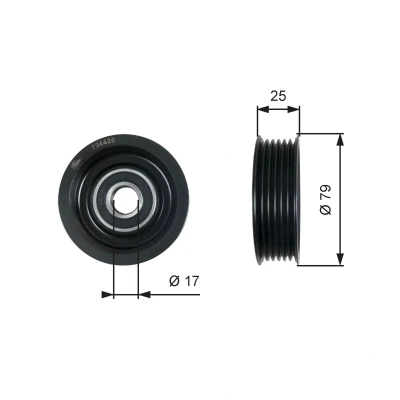 Billede af GATES T36420 Remstrammerhjul FleetRunner Micro V Stretch Fit med riller MAZDA: 3 Hatchback