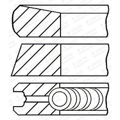 Billede af GOETZE ENGINE 08 447400 00 Stempelringsæt 92