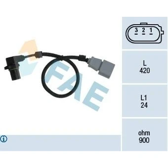 Billede af FAE 79199 Impulsensor 3 VOLKSWAGEN: Golf 4, Touareg I, Transporter PORSCHE: Cayenne