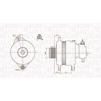 Billede af MAGNETI MARELLI 063731900010 Generator 12V 110A OPEL: Meriva A, Astra H Hatchback