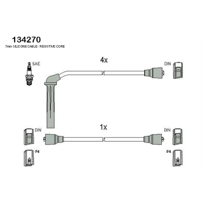 Billede af HITACHI 134270 Tændkabelsæt