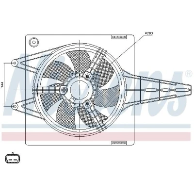 Billede af NISSENS 85427 Køleventilator 263 12 110 uden indbygget regulator