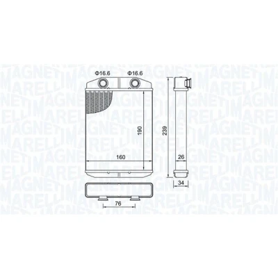 Billede af MAGNETI MARELLI 350218507000 Varmeveksler