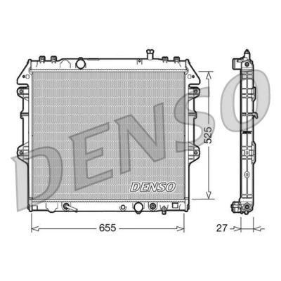 Billede af DENSO DRM50045 Radiator Aluminium 525 655 27