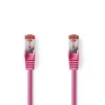 Billede af Kat 6 kabel RJ45 (8P8C) Hanstik S/FTP 15.0 m Runde PVC LSZH Pink Plastikpose