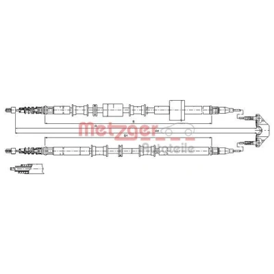 Billede af Kabel, parkeringsbremse METZGER 11.5766