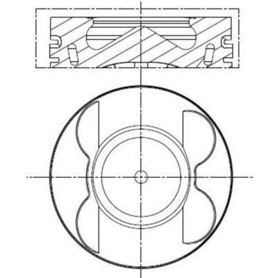 Billede af MAHLE ORIGINAL 001 PI 00190 000 Motor Stempel 83 til cylinder 4 6 med stempelringholder, kølekanal MERCEDES BENZ: Sprinter 5 T Ladvogn/Chassis