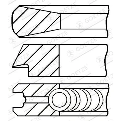 Billede af GOETZE ENGINE 08 521800 20 Stempelringsæt 90,47 LAND ROVER: Range Rover 1