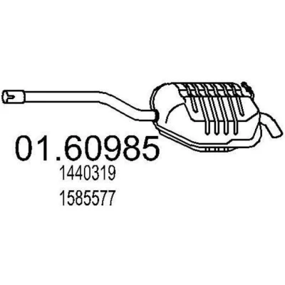 Billede af MTS 01.60985 Lydpotte 1100 FORD: MONDEO 4, 4 Turnier, S Max Mk1