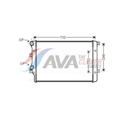 Billede af PRASCO VNA2206 Radiator Aluminium 650 414 24 med lynkobling Mekanisk fuget køleripper VOLKSWAGEN: GOLF 5, Touran I, 6, SKODA: Octavia 2 Combi