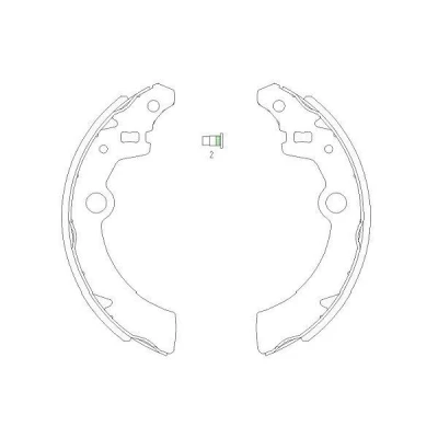 Billede af KAVO PARTS KBS 8907 Bremsebakker 180 25 SUZUKI: Wagon R+ II Hatchback, IGNIS 2, Alto VI