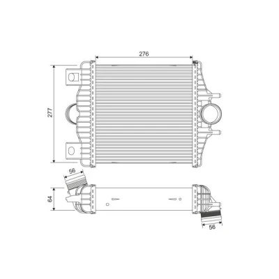 Billede af VALEO 818384 Intercooler Aluminium uden sensor