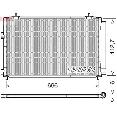 Billede af DENSO DCN50059 Kondensator med tørrer R 134a TOYOTA: RAV4 IV SUV