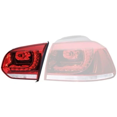 Billede af HELLA 2SA 010 409 161 Baglygter højre indre del LED, W16W 12 mørk, Rød med pærer, pærefatning VOLKSWAGEN: GOLF 6