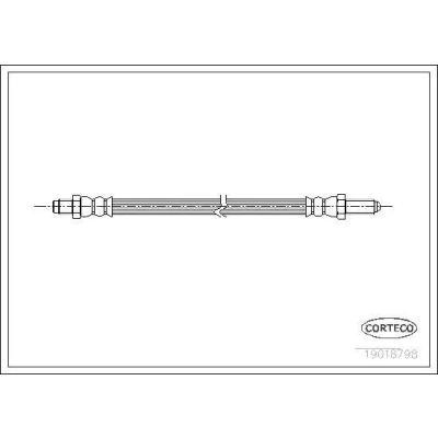 Billede af CORTECO 19018798 Bremseslange foraksel 285