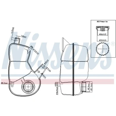 Billede af NISSENS 996174 Ekspansionsbeholder 1,1 med kappe OPEL: Astra G Caravan, F CC, CC