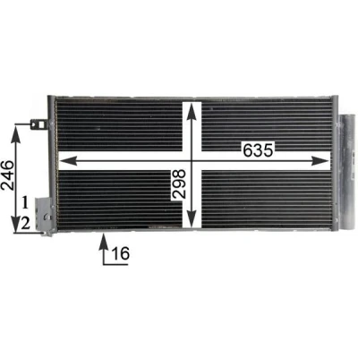Billede af MAHLE ORIGINAL AC 505 001S Kondensator med tørrer 12 8,8 627 FIAT: Grande Punto Hatchback, Evo III Hatchback