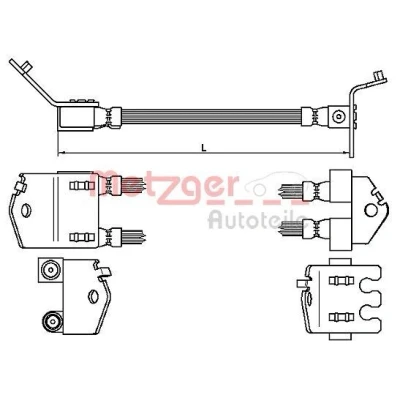Billede af METZGER 4112539 Bremseslange 423