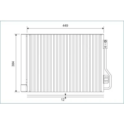 Billede af VALEO 812882 Kondensator med tørrer 12 9 Aluminium 384 SMART: Fortwo II Coupe