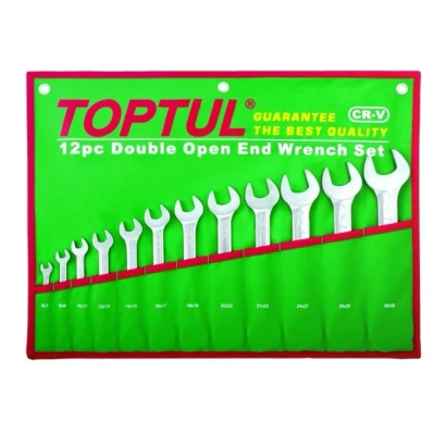 Billede af TOPTUL GAAA1206 Dobbelt gaffelnøglesæt 6х7, 8х9, 10х11, 12х13, 14х15, 16х17, 18х19, 20х22, 21х23, 24х27, 25х28, 30х32 12 Krom vanadium stål poleret