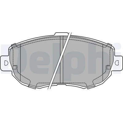 Billede af DELPHI LP1140 Bremseklodser med akustisk advarsel for slid uden anti knirke plade tilbehør LEXUS: IS I Sportcross, GS II, Sedan