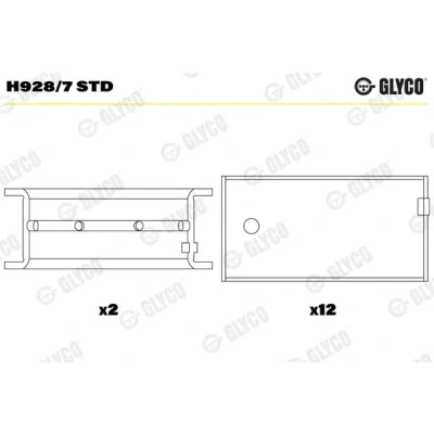 Billede af Lejer til krumtapaksel GLYCO H928/7 STD