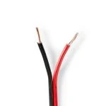 Billede af Højtaler Kabel 2x 1.50 mm² Kobber 100.0 m Runde PVC Rød / Sort Rulle
