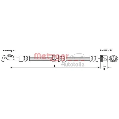 Billede af METZGER 4110193 Bremseslange 425