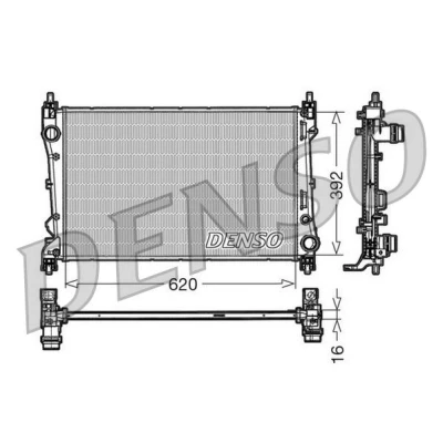 Billede af DENSO DRM09113 Radiator Aluminium 620 392 16