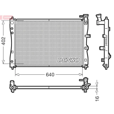 Billede af DENSO DRM45005 Radiator Aluminium 640 402 16 MITSUBISHI: COLT 6