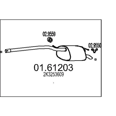 Billede af MTS 01.61203 Lydpotte 1300 VOLKSWAGEN: Caddy 3