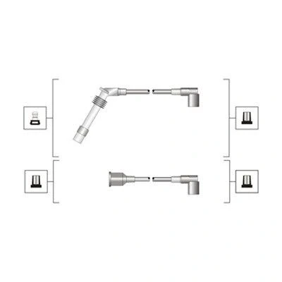 Billede af MAGNETI MARELLI 941319170027 Tændkabelsæt OPEL: Astra F CC, Omega B Sedan, Corsa Hatchback