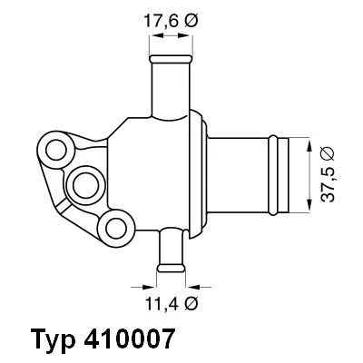 Billede af WAHLER 410007.87D Termostat 87 med pakning FIAT: Seicento / 600 Hatchback, Cinquecento