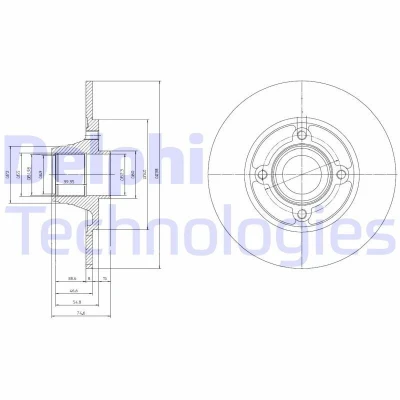Billede af Bremseskive DELPHI BG9033RSC