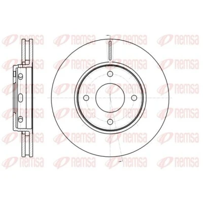 Billede af REMSA Bremseskive MITSUBISHI: COLT 6, SMART: Forfour I foraksel 280,8mm 26mm 4 ventileret 61097.10 4605A180,BDM740320,DCA6109710,4544210312