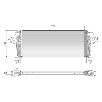 Billede af VALEO 818396 Intercooler Aluminium uden sensor OPEL: Astra J Hatchback