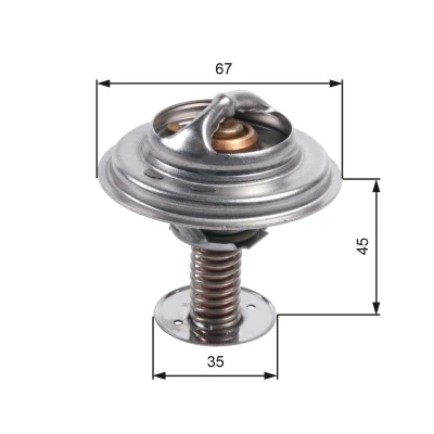 Billede af GATES TH45688G1 Termostat 88 med pakninger uden hus LAND ROVER: Range Rover Sport