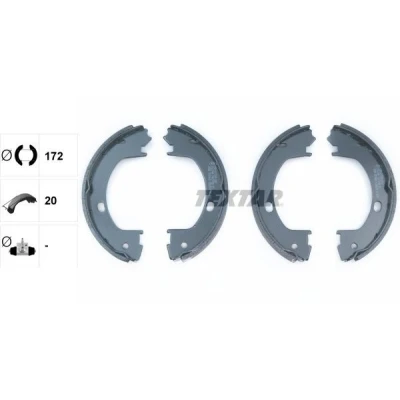 Billede af TEXTAR 91071900 Håndbremseklodser uden håndbremsegreb CHRYSLER: Sebring II Cabriolet