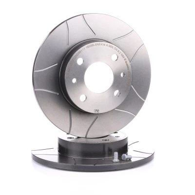 Billede af BREMBO MAX LINE 08.5085.75 Bremseskiver 240 11 4 fuldstændigt, opslidset coatet med skruer FIAT: 500 Hatchback, Panda II C Cabriolet