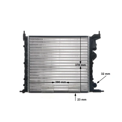 Billede af MAHLE ORIGINAL CR 488 000S Radiator til køretøjer uden klimaanlæg 390 377 23 Mekanisk fuget køleripper RENAULT: 19 II Hatchback