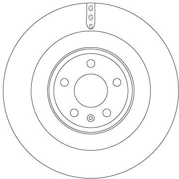 Billede af TRW DF6343S Bremseskiver 356 22 5 ventileret lakeret AUDI: A6 C7 Avant, A7 Sportback, Sedan