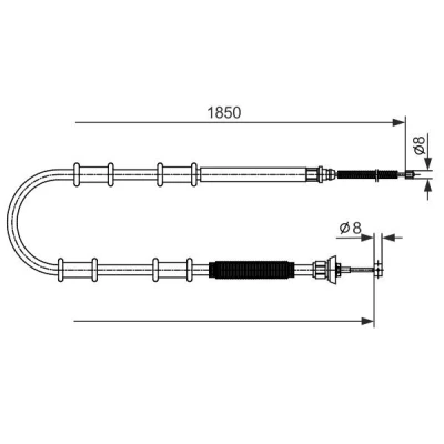 Billede af BOSCH 1 987 482 592 Håndbremsekabel 1850